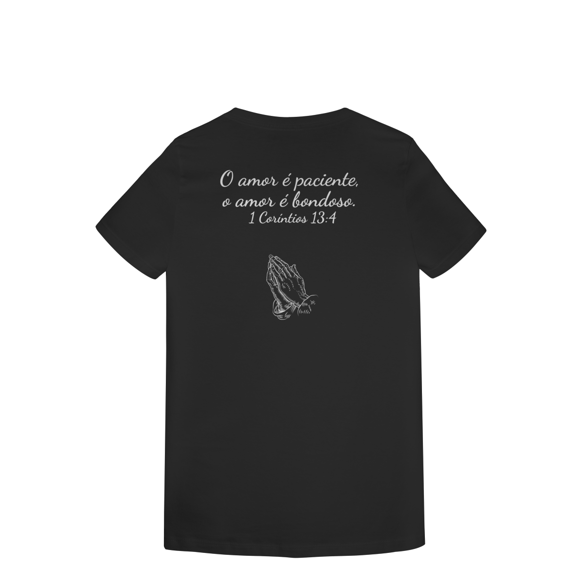 Camisa lisa com frase bíblica