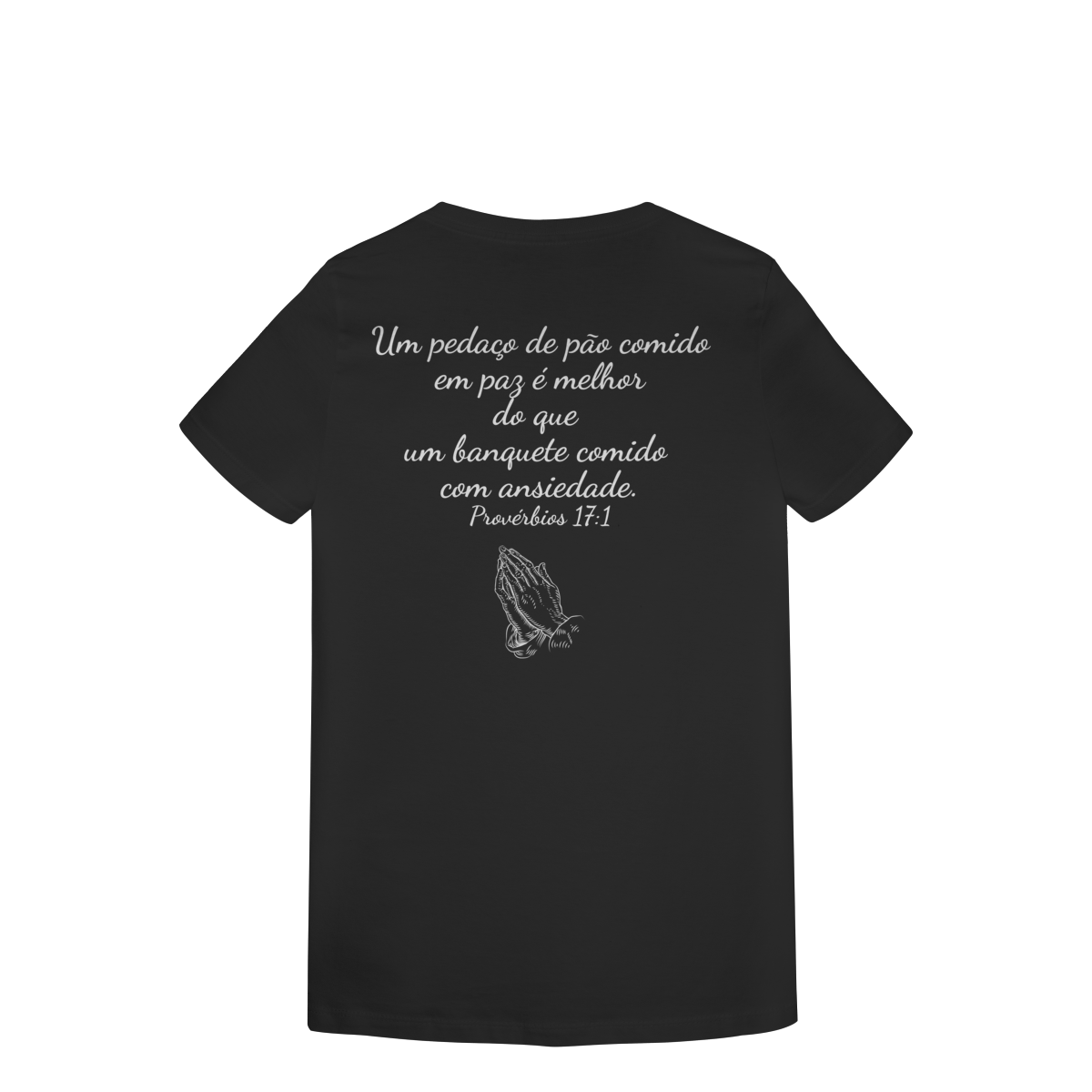 Camisa lisa com frase bíblica