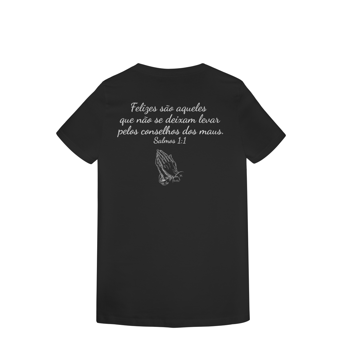 Camisa lisa com frase bíblica