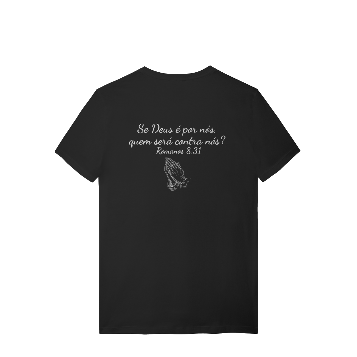 Camisa lisa com frase bíblica