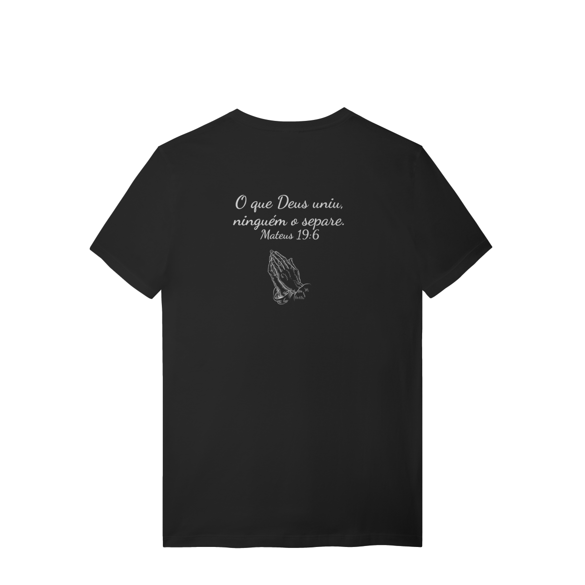 Camisa lisa com frase bíblica