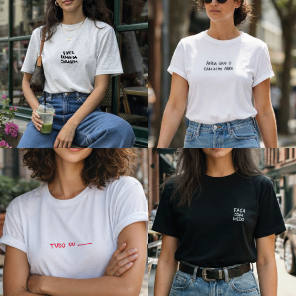 Kit com 4 • tshirt