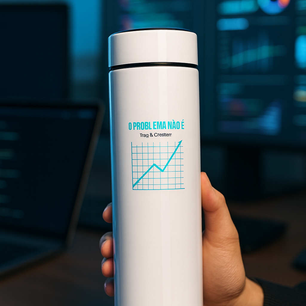 Garrafa Térmica Motivacional com Gráfico de Sucesso – 500ml