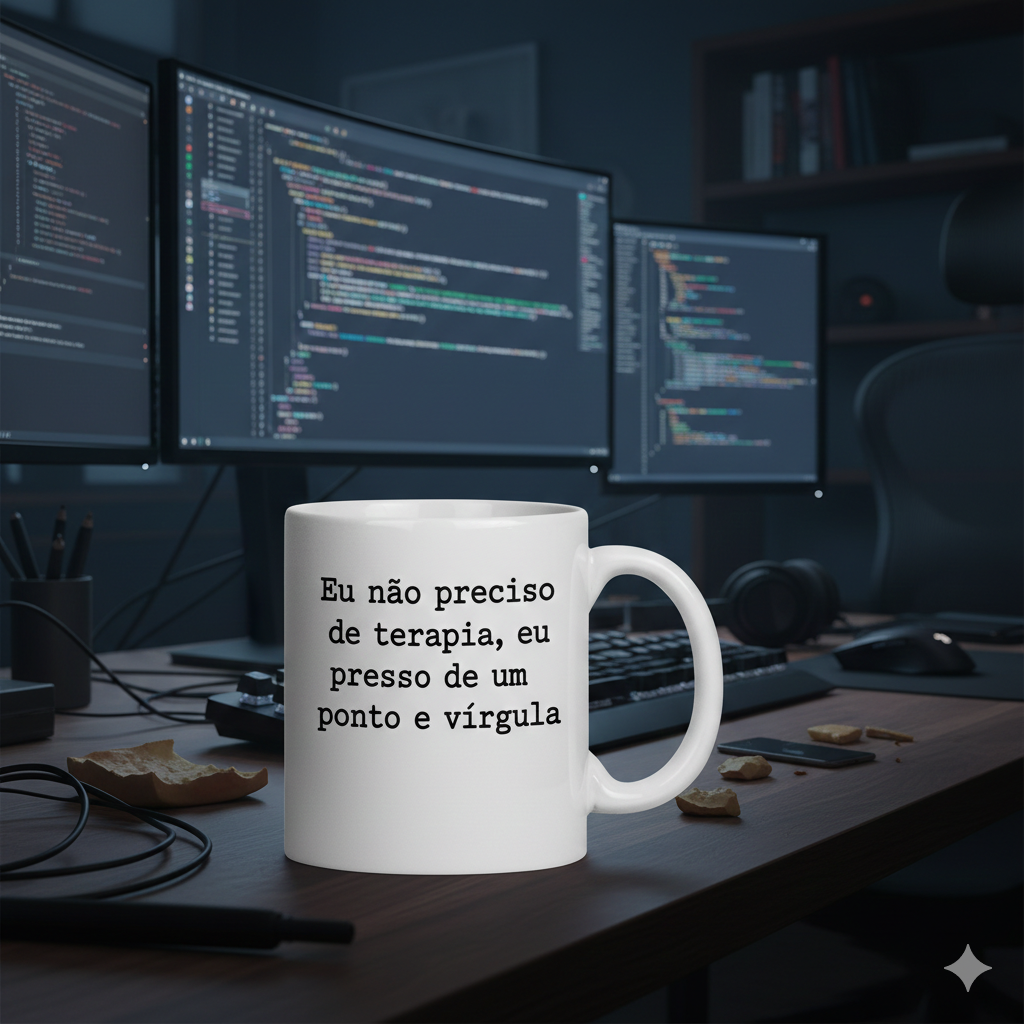 Caneca Mágica Eu não preciso de terapia, eu preciso de um ponto e vírgula