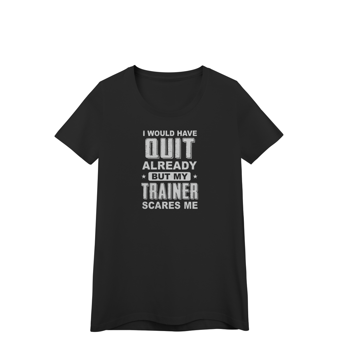 Camiseta Feminina My Trainer Scares Me
