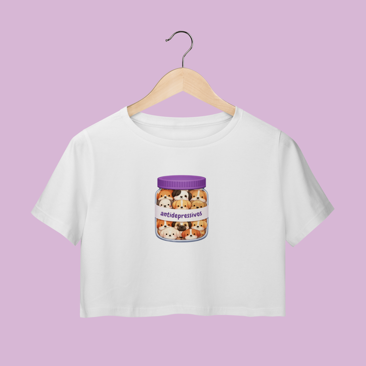 Cropped Antidepressivos Gatos - Algodão Premium