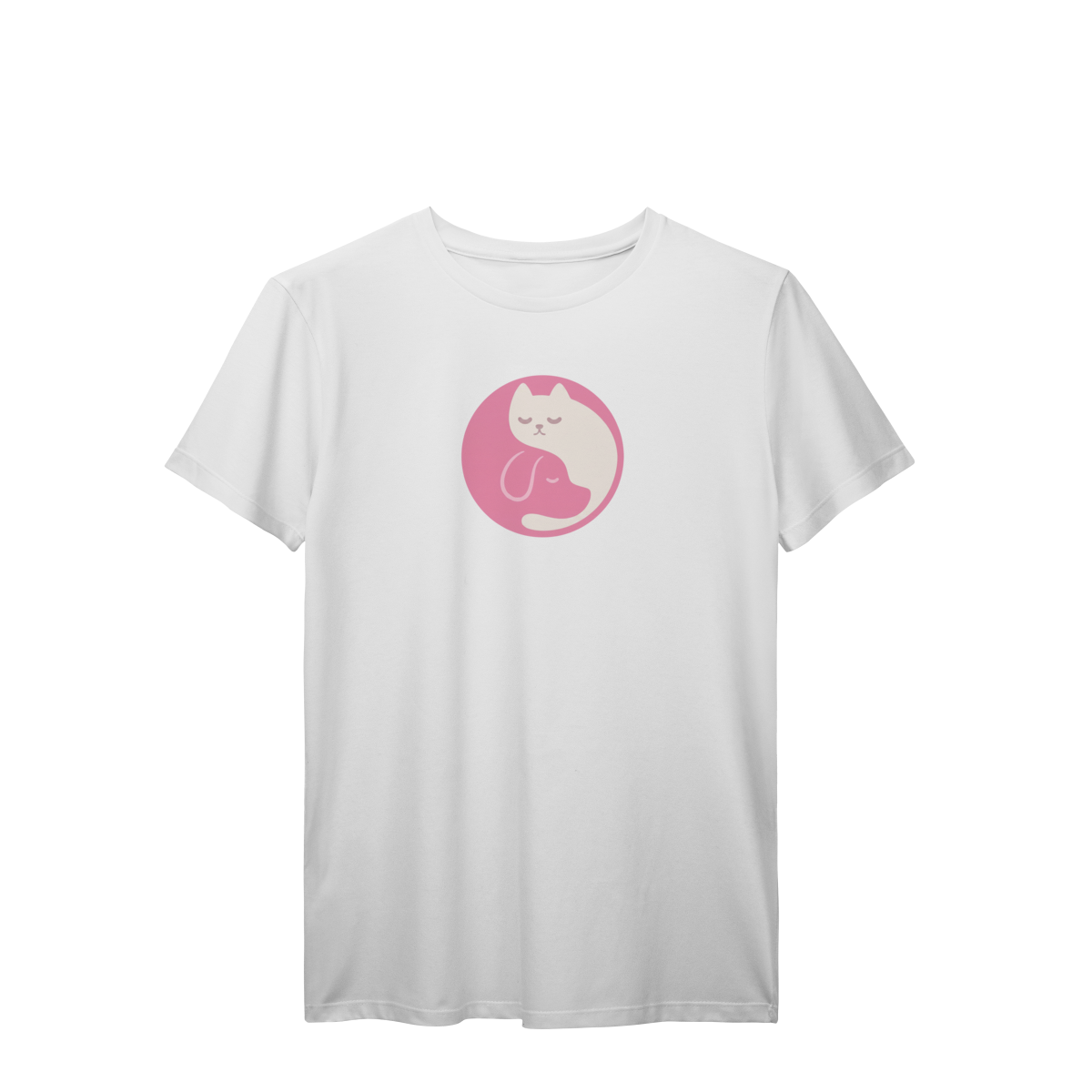 Camiseta 100% Algodão - Amor Gatinhos & Doguinhos