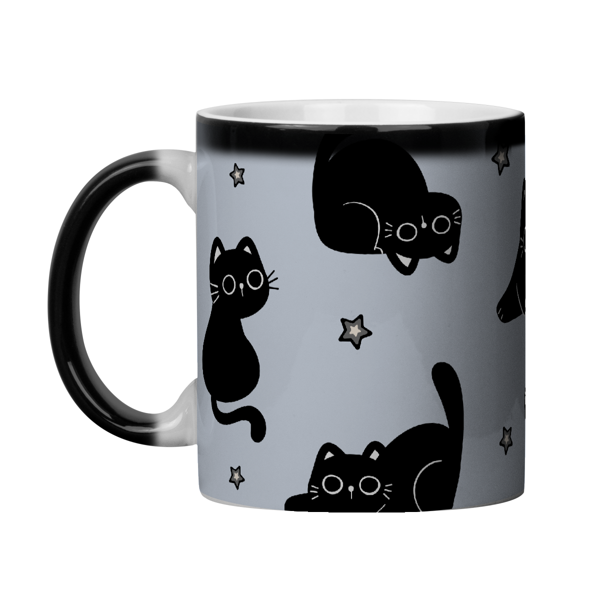 Caneca Mágica - Gatinhos Pretos Engraçados