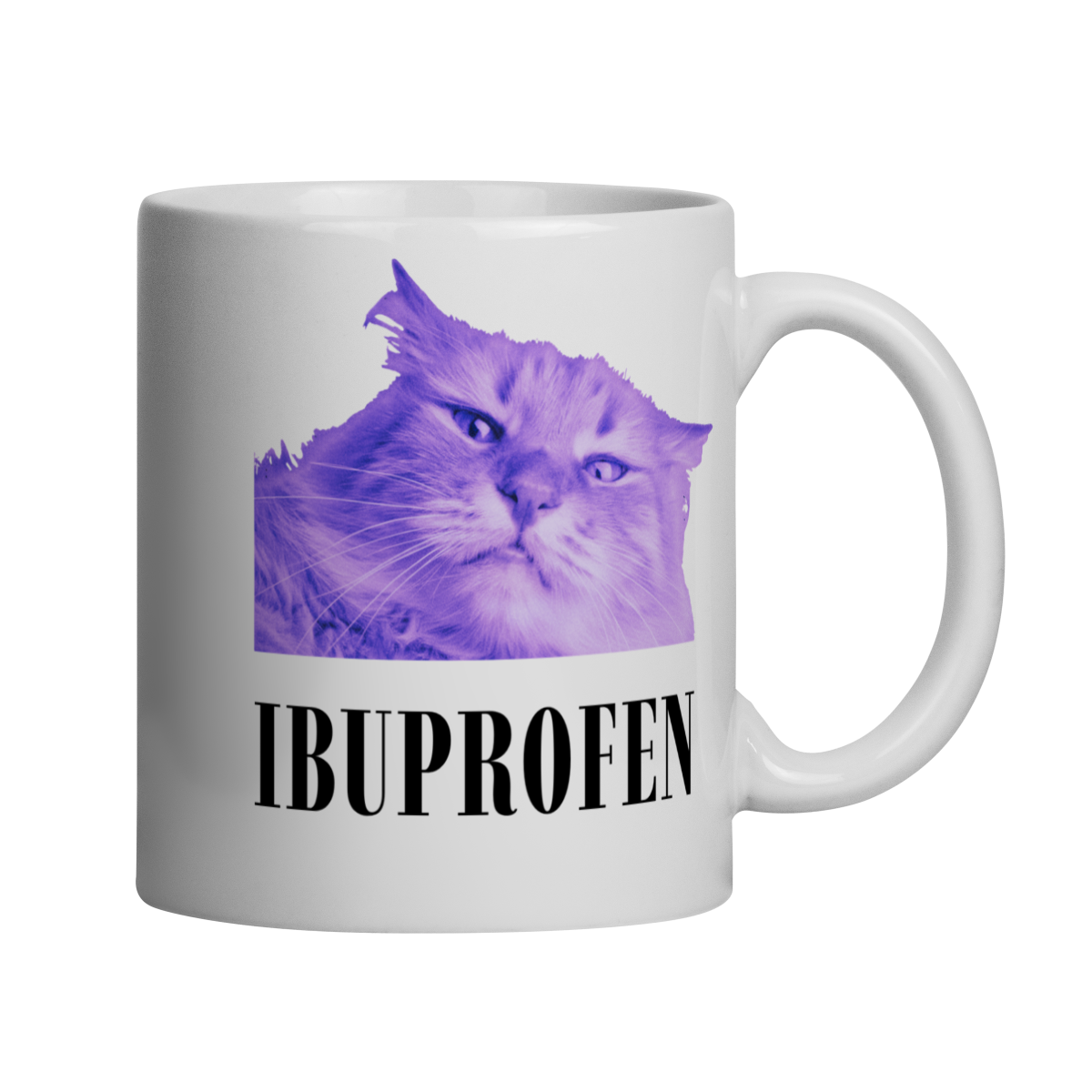 Caneca - Ibuprofen Gatinho Engraçado