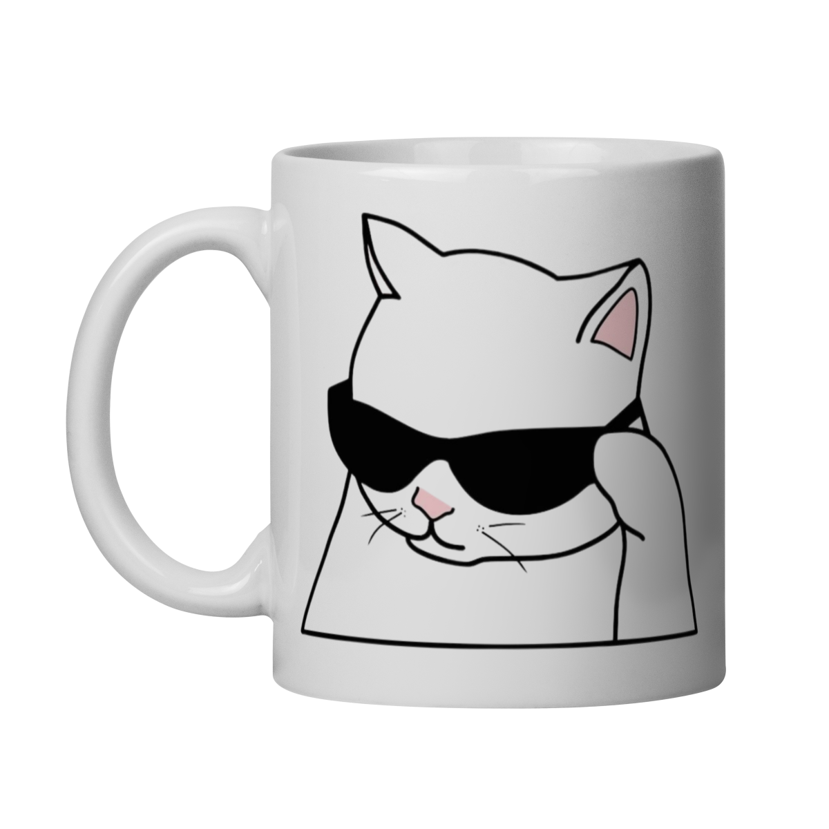 Caneca Porcelana - Gato Gangster