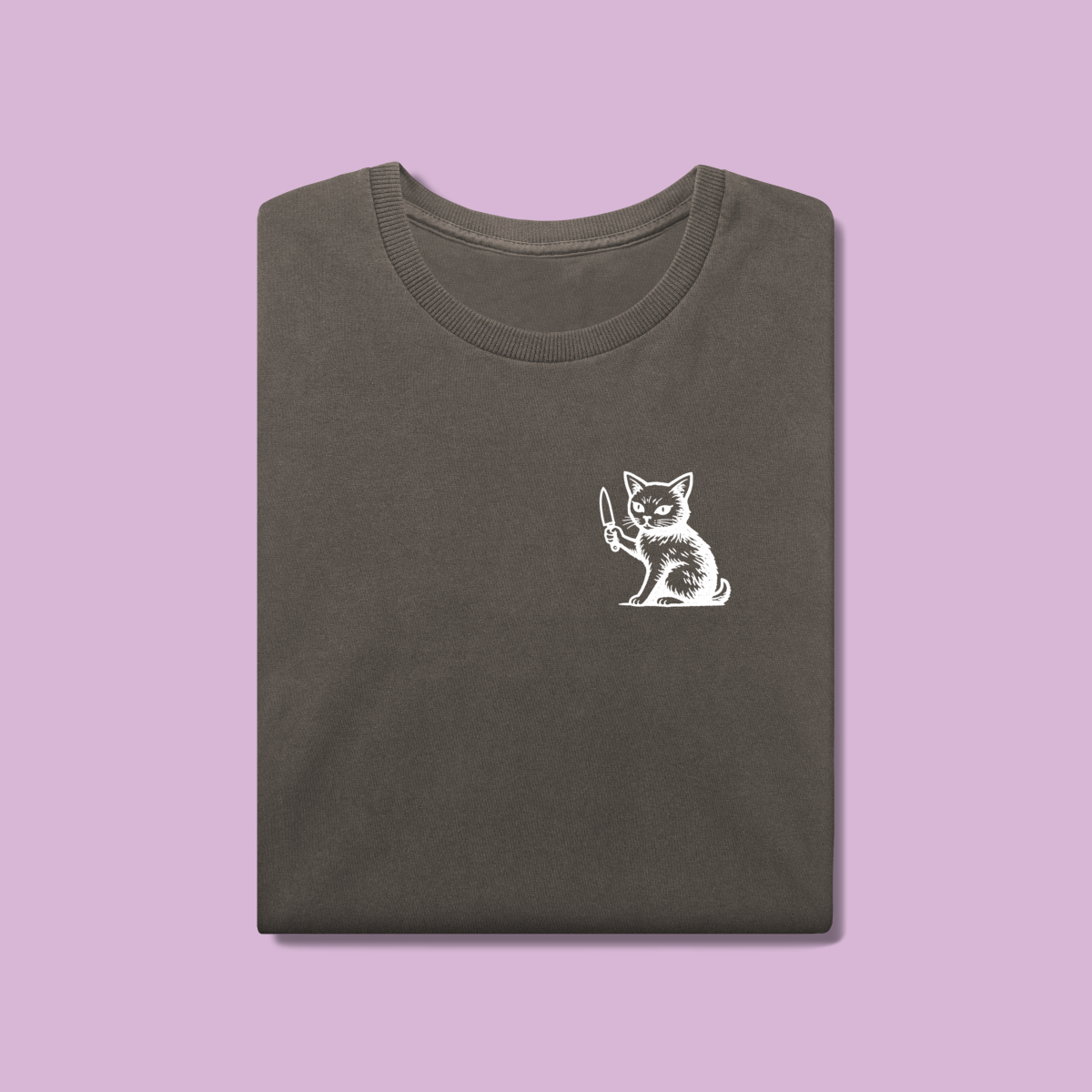 Camiseta Estonada Gato Bravo - 100% Algodão