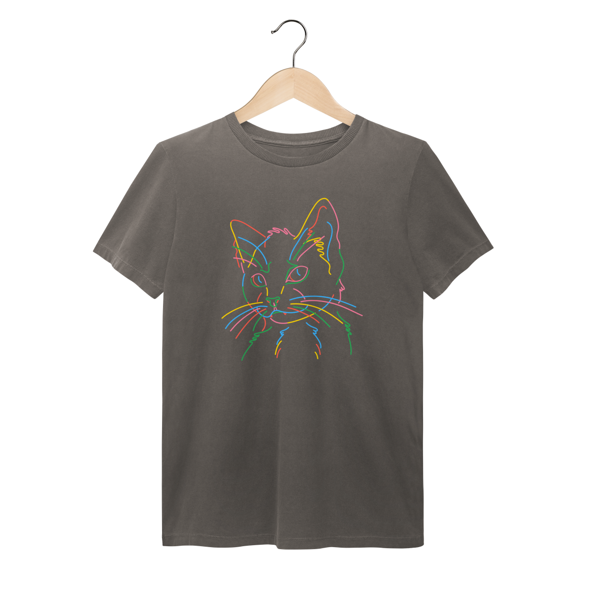 Camiseta Estonada - Gatinho Neon