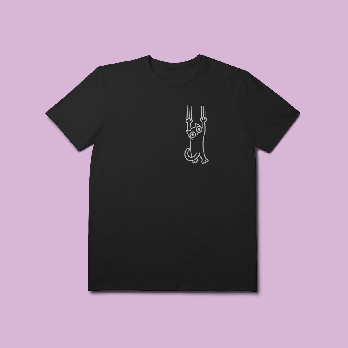 Camiseta Premium Petnip Gato Rasgado - 100% Algodão