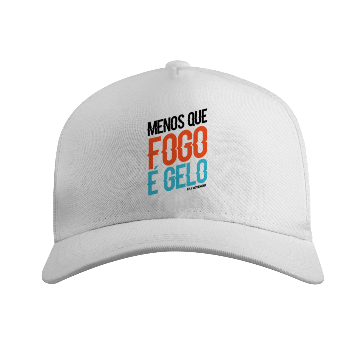 Boné com tela Menos que fogo é gelo