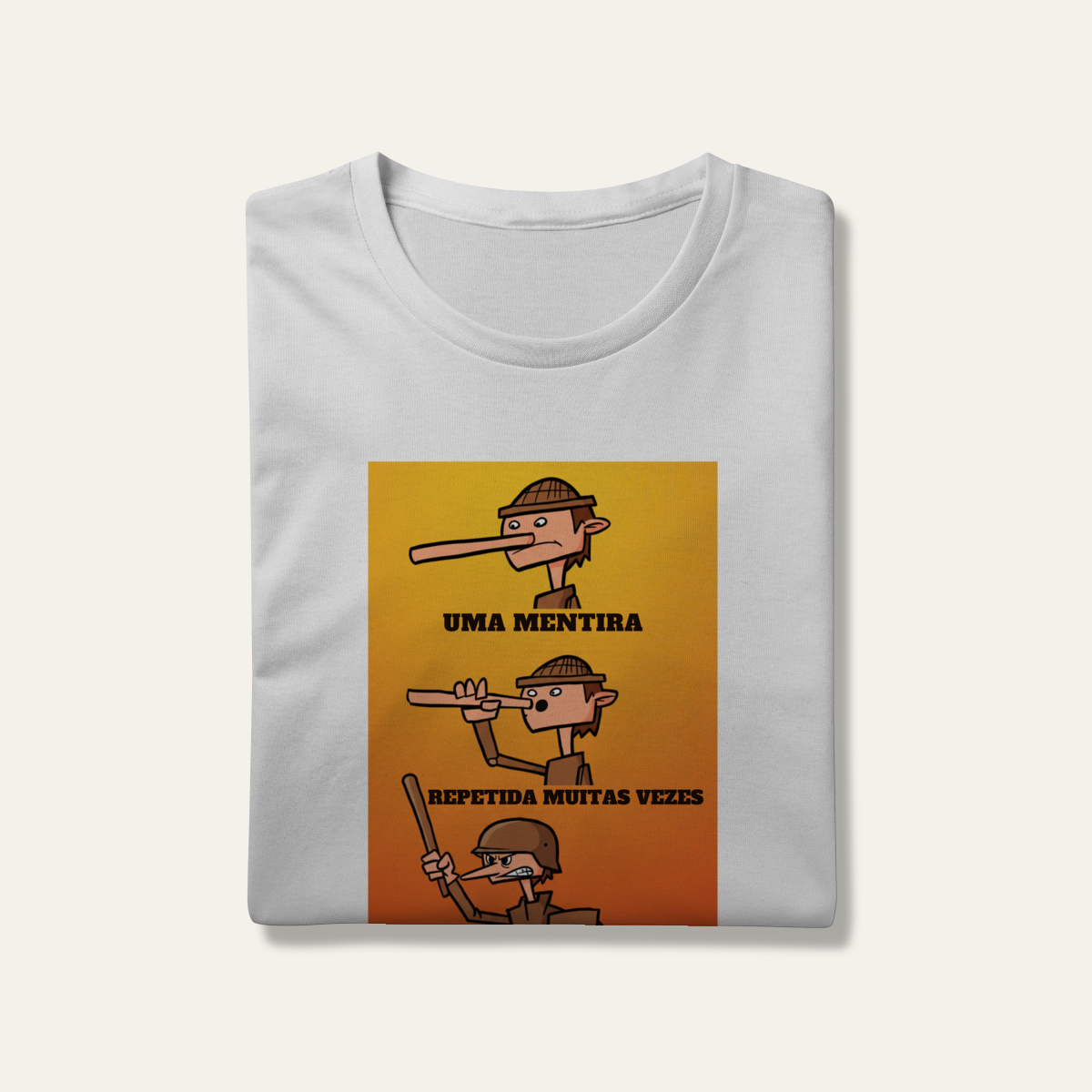Camiseta Mentira e Fascismo - VOZ ATIVA | Algodão 100% (Prime-Premium)