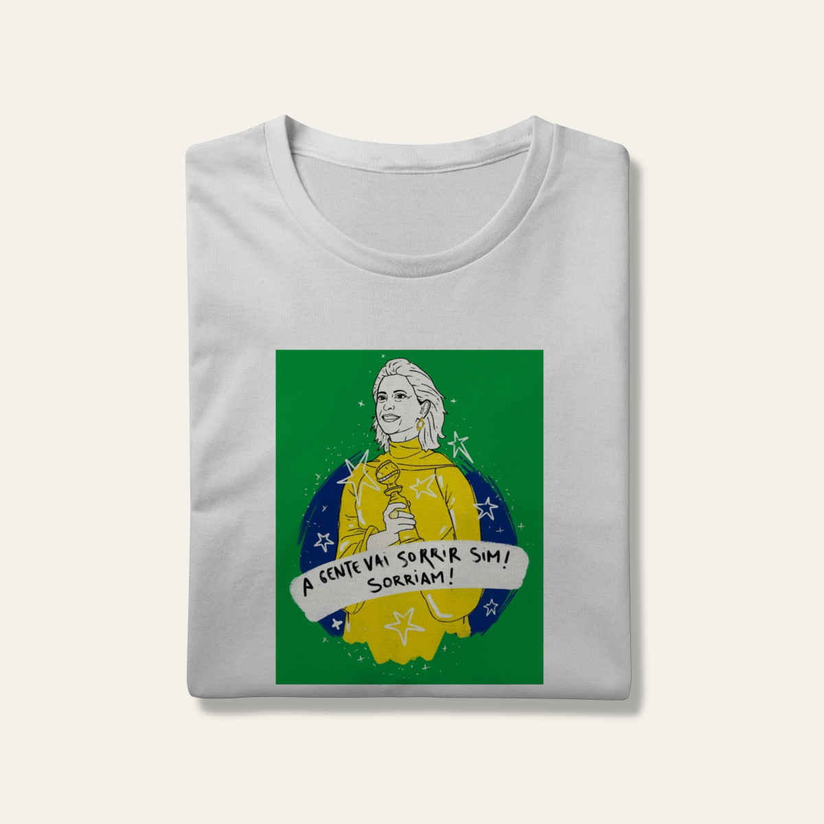 Camiseta A Gente Vai Sorrir Sim: Arte e Cinema - VOZ ATIVA | Algodão 100% (Prime-Premium)
