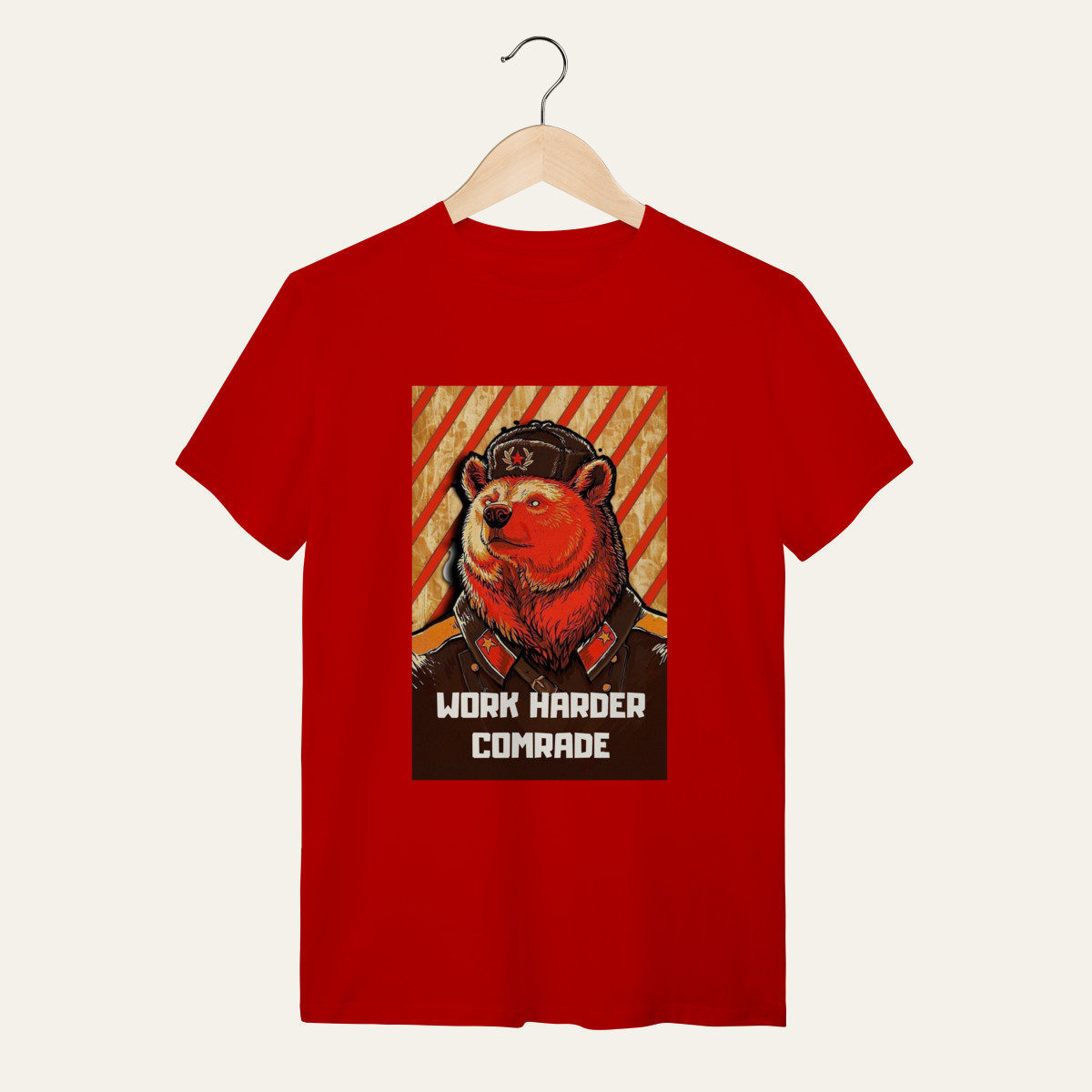 Camiseta Urso Soviético: Dignidade e Trabalho - VOZ ATIVA | Algodão 100% (Quality)