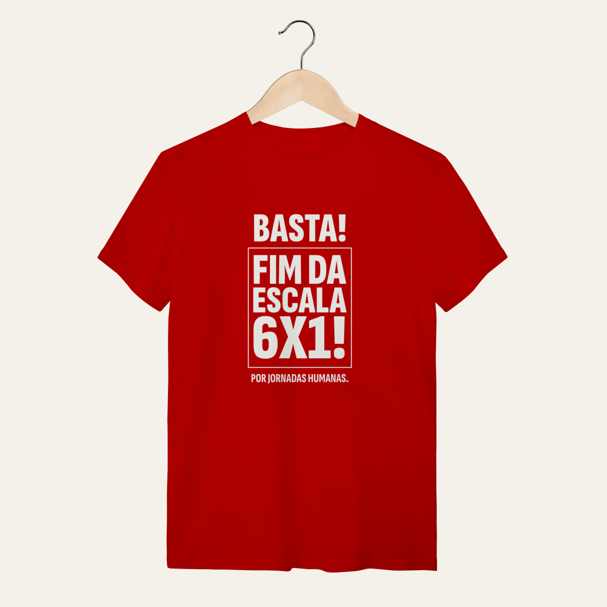 Camiseta Fim da Escala 6x1: Jornadas Humanas - VOZ ATIVA | Algodão 100% (Quality)