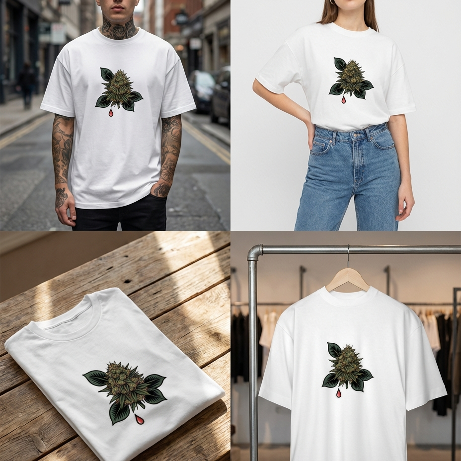 Oversize Rua Verde — Flor que Sangra Liberdade