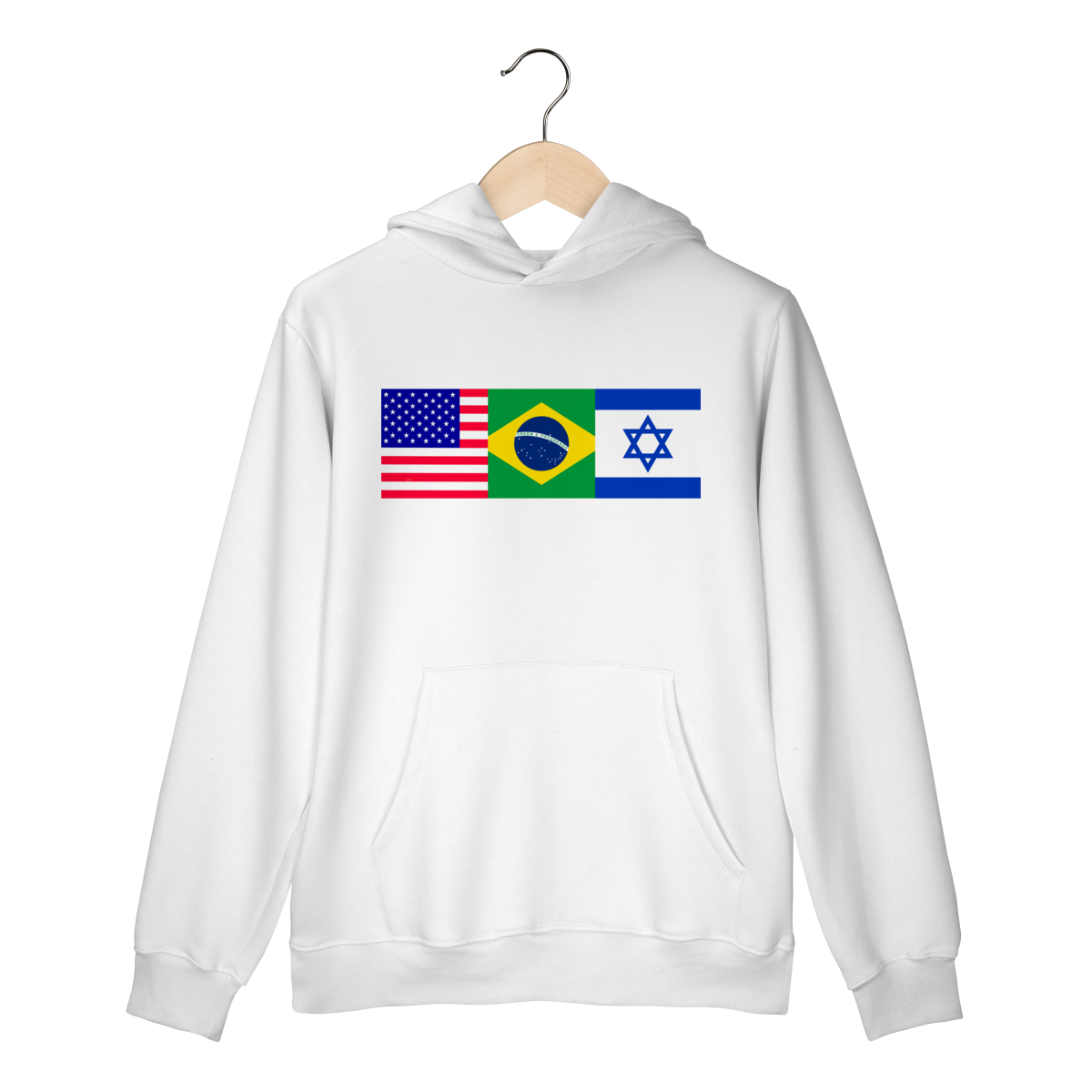 Moletom UNIÃO EUA-BRASIL-ISRAEL