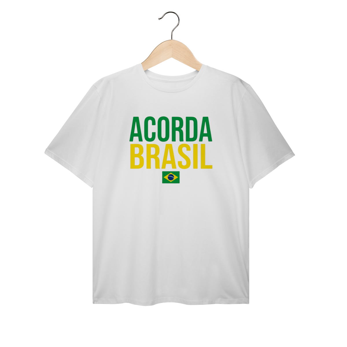 Camiseta Plus Size ACORDA BRASIL