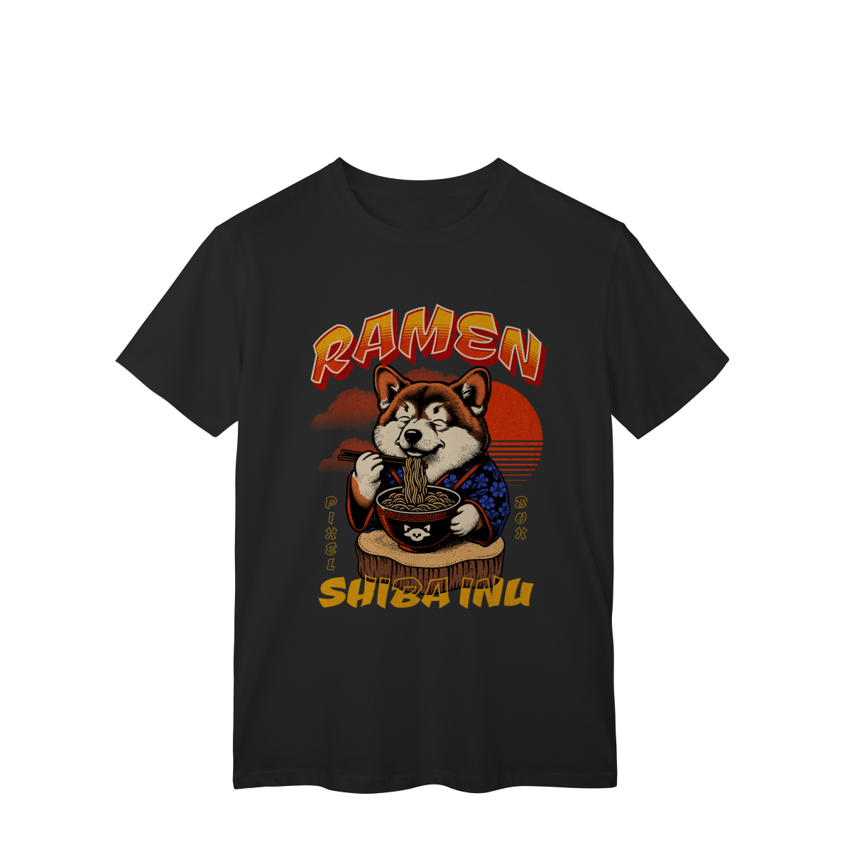 Camiseta- Shiba Inu dog Ramen