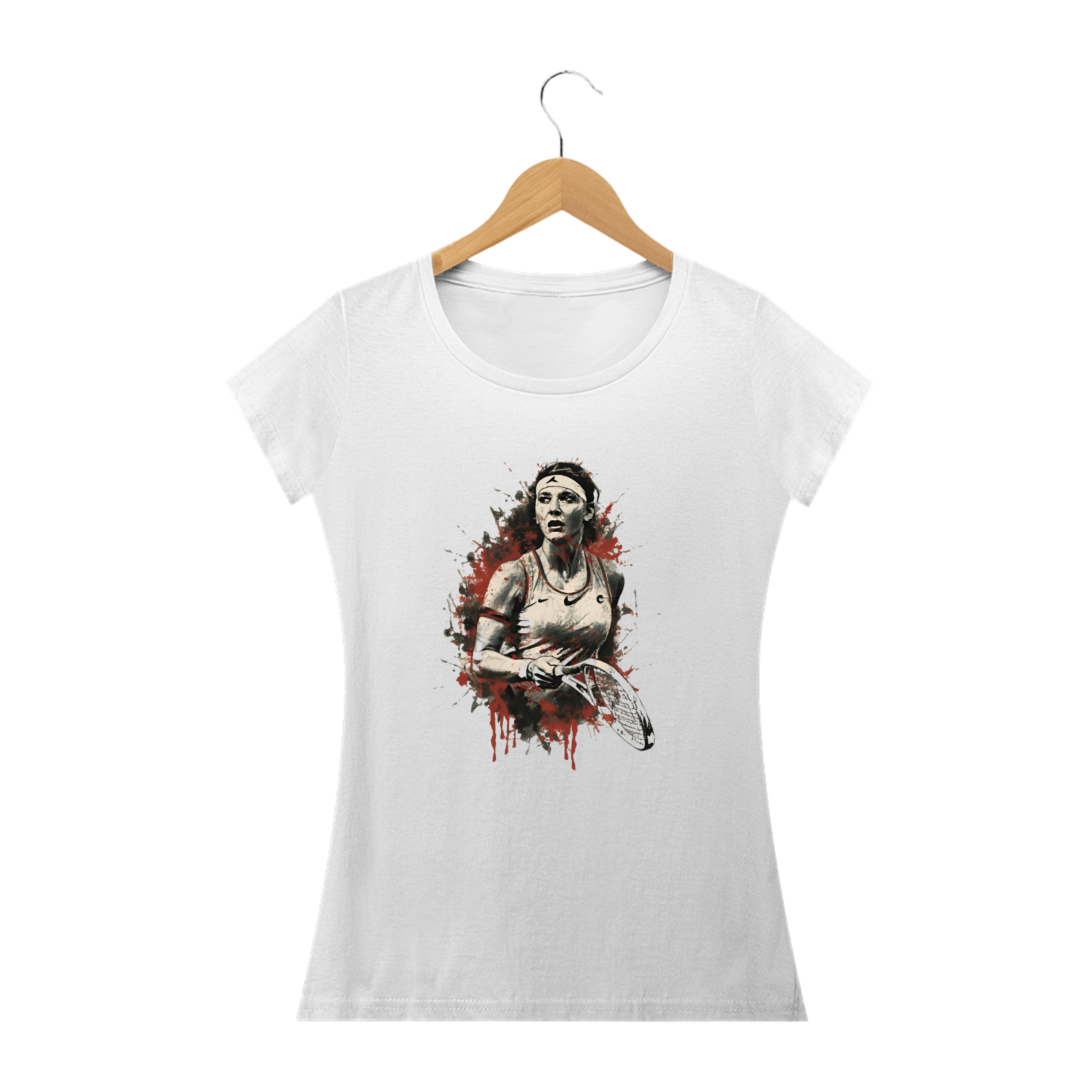 CAMISETA BABY LOOK 'WOMAN TENNISTA' SPLASH