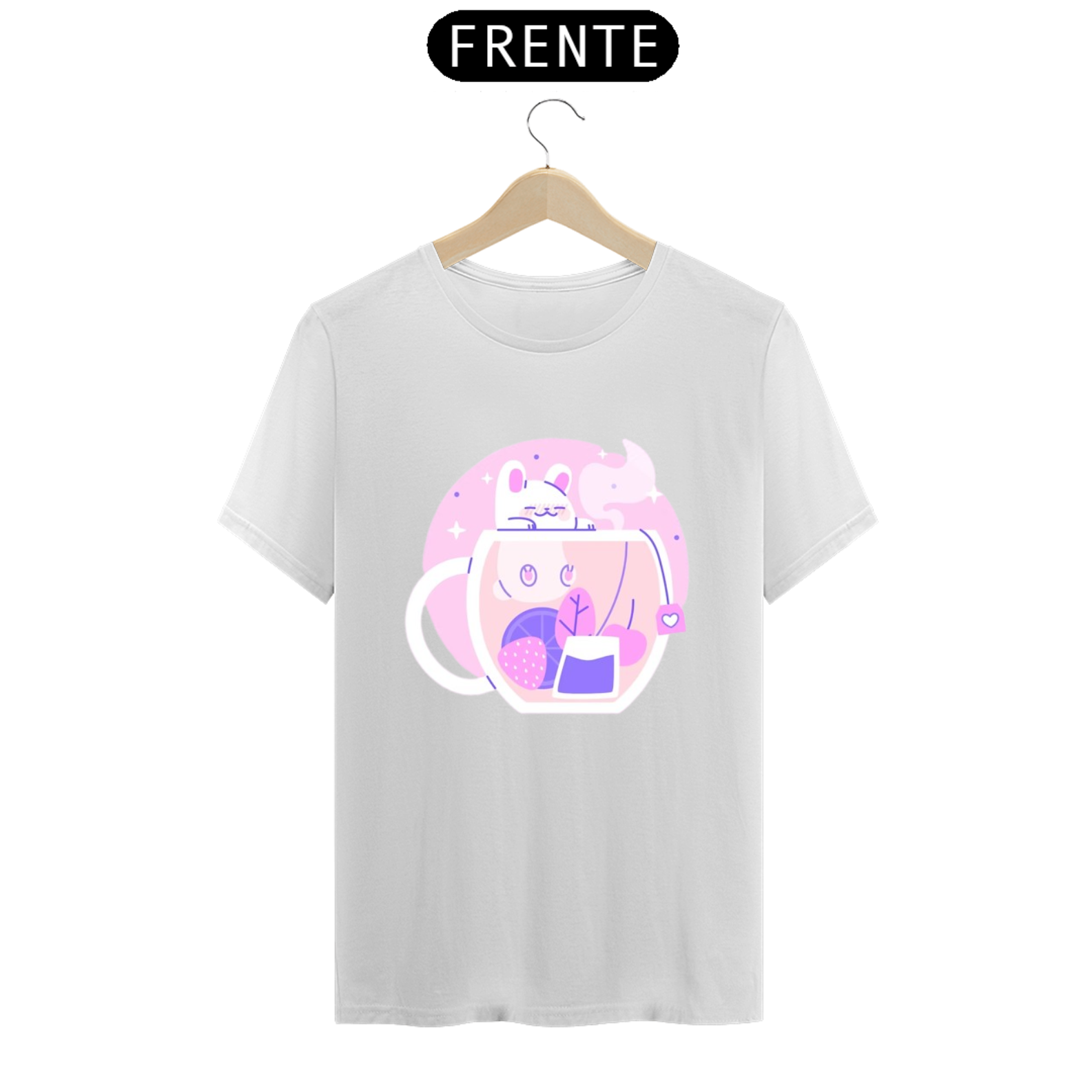 Nome do produto  Camisa Gatinho no chá