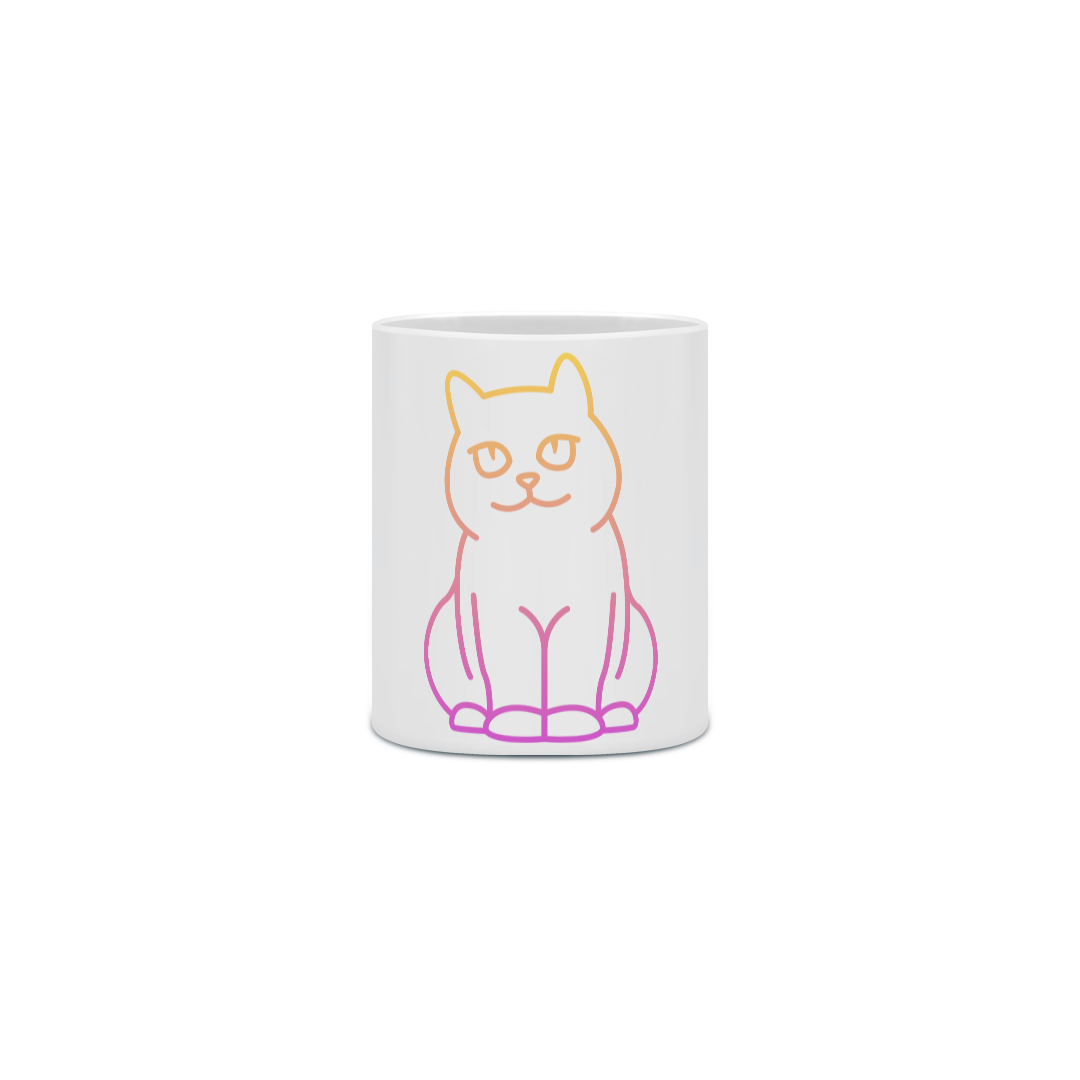 Nome do produto  Gato Brilhante Caneca 