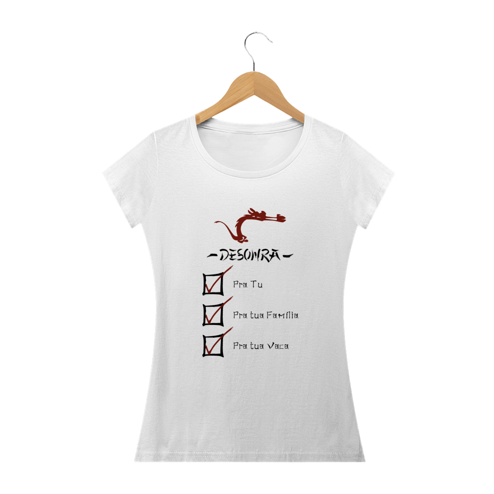 Nome do produto  Desonra - Camiseta Babylook