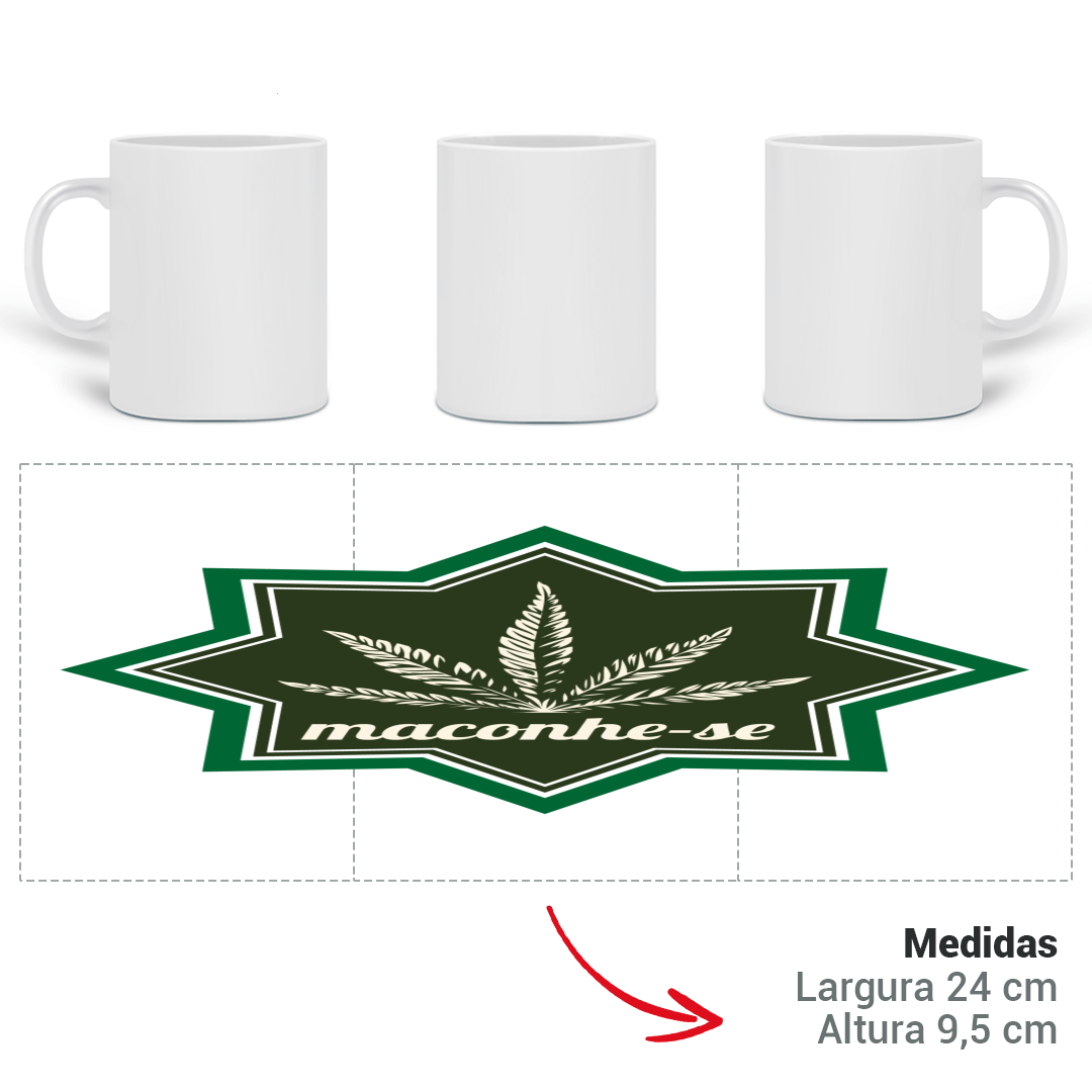 Nome do produto  Caneca Maconhe-se Geométrico