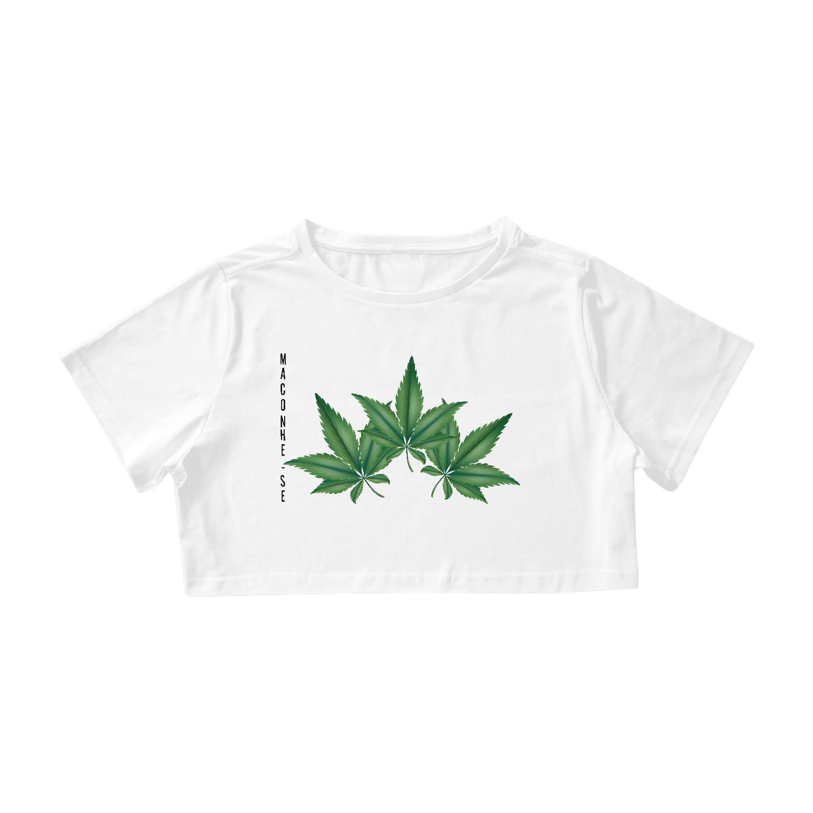 Nome do produto  Cropped Folhas Maconhe-se
