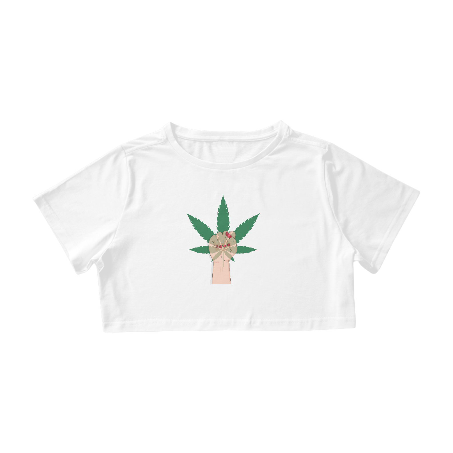 Nome do produto  Cropped Punho e Folha