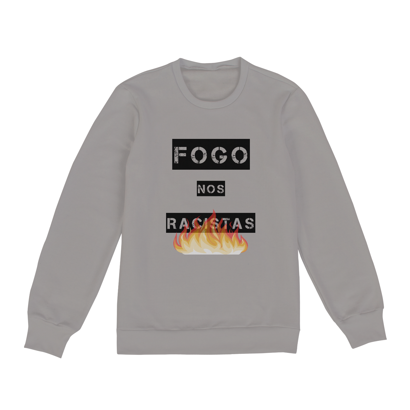 Nome do produto  Moletom Fechado Fogo nos Racistas