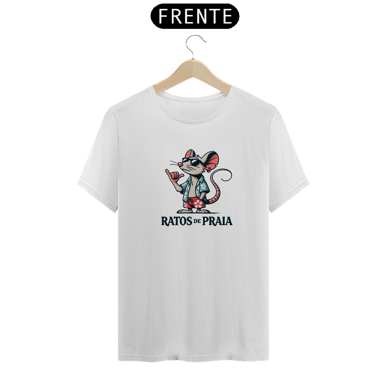 Camiseta Quality Estampa Gesto Shaka Brah Ratos de Praia