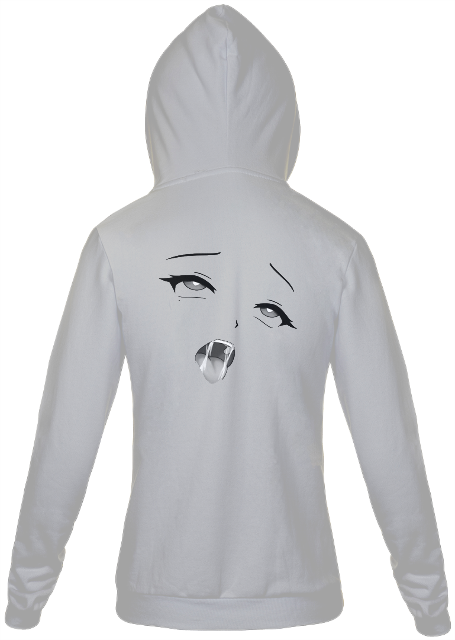 Jaqueta Moletom Hentai Ahegao Princess Anime com Zíper Unissex Estampada 