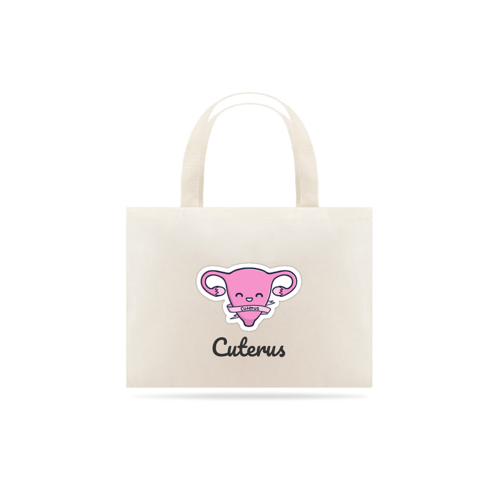 Eco Bag Grande com Estampa Cuterus - Uterus Cute
