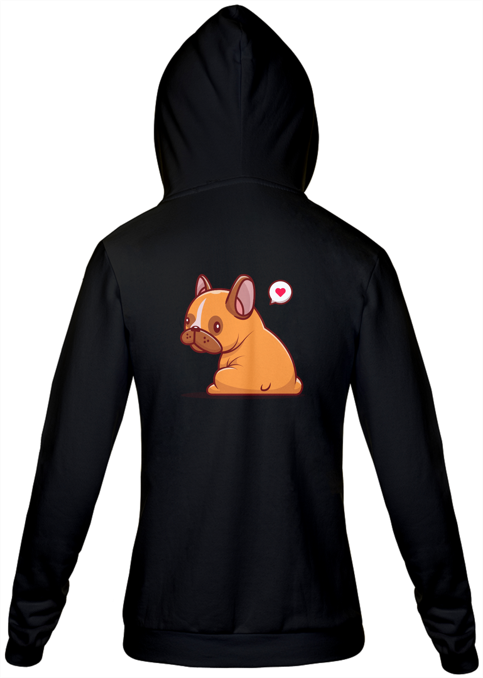 Jaqueta Moletom Estampa Cachorro Fofinho Filhote de Costas 