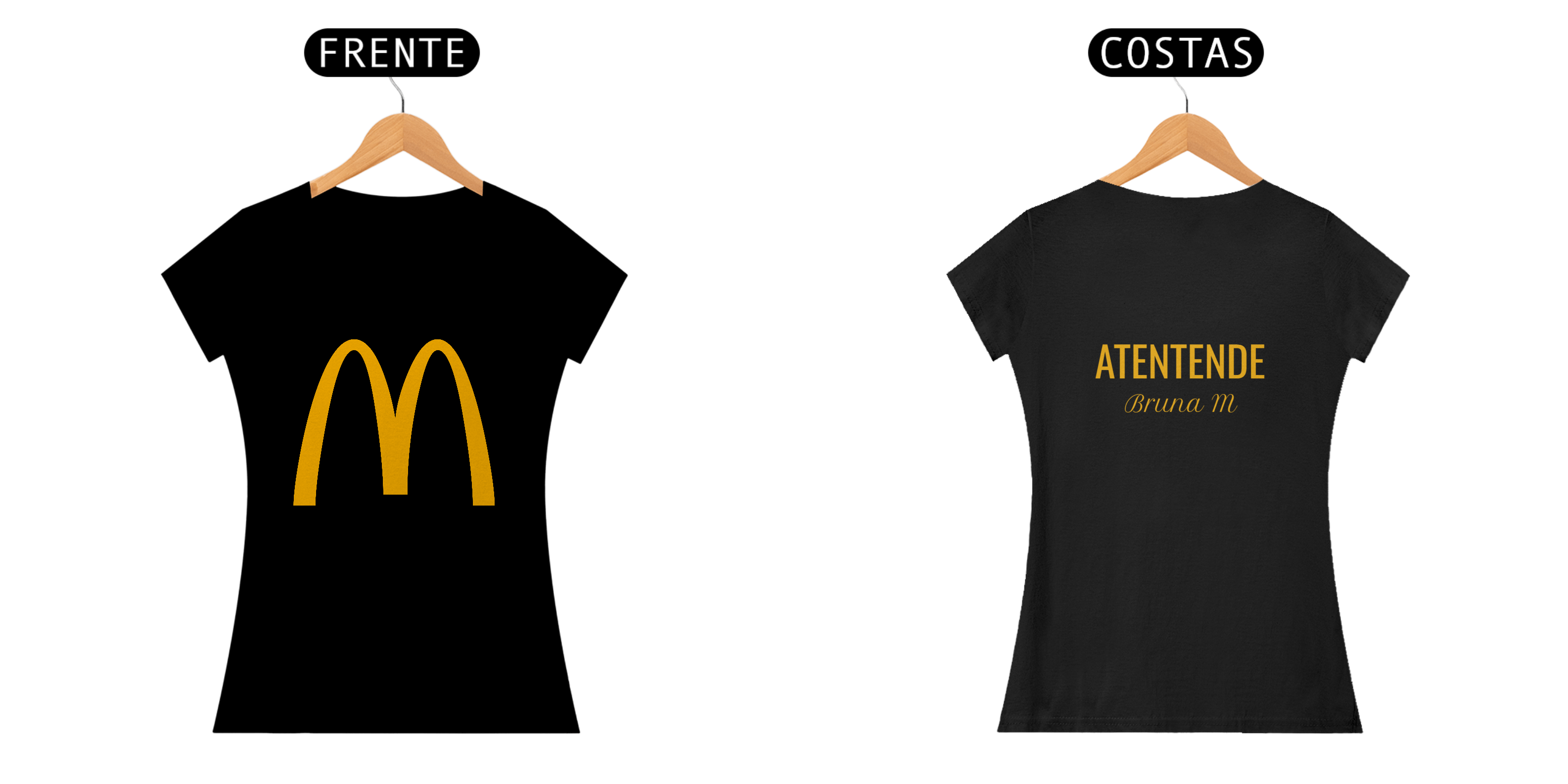 Camiseta Baby Long Quality Estampa Frase McDonald - Bruna M