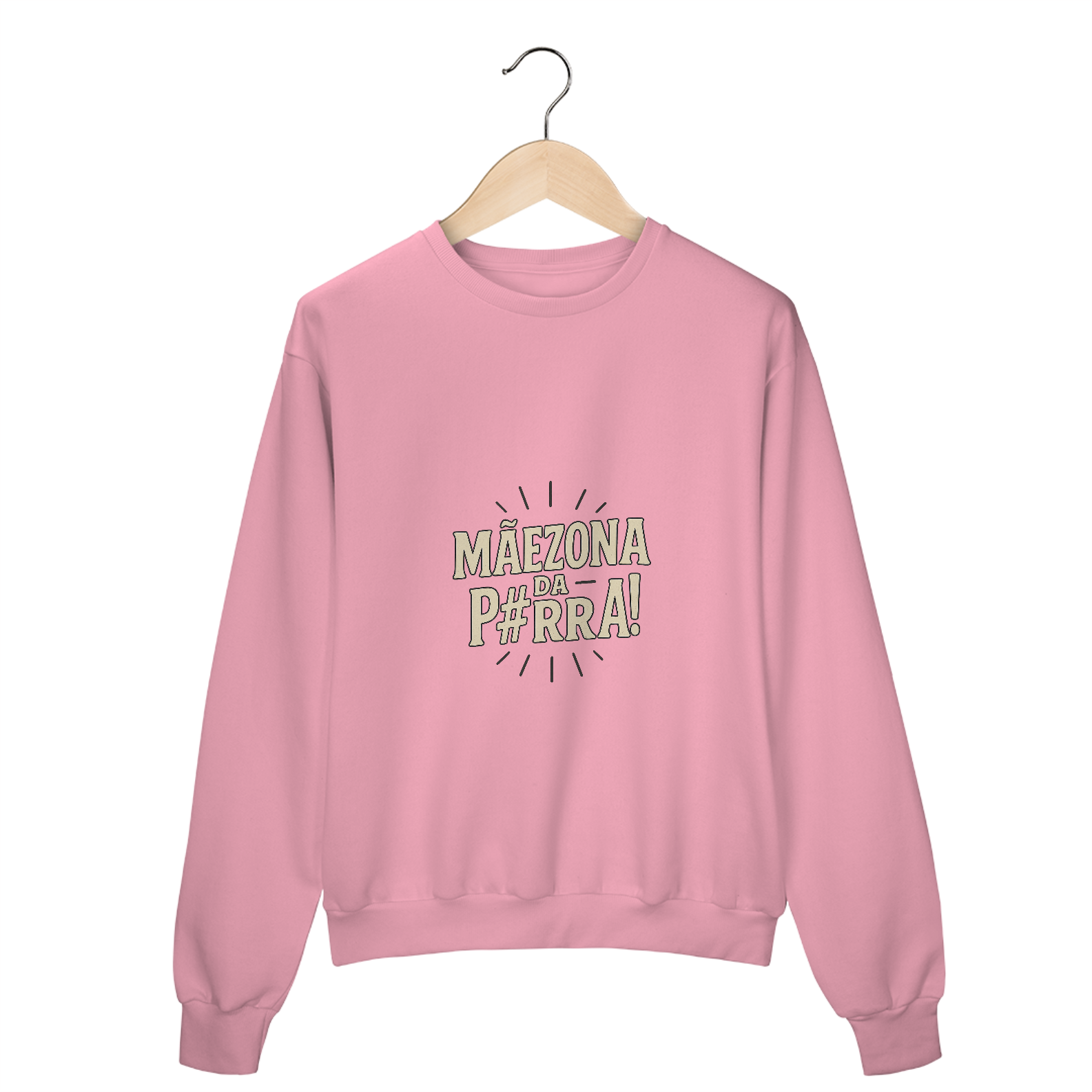 Blusa Moletom Feminino Fechado Estampa Mãezona da P#rra