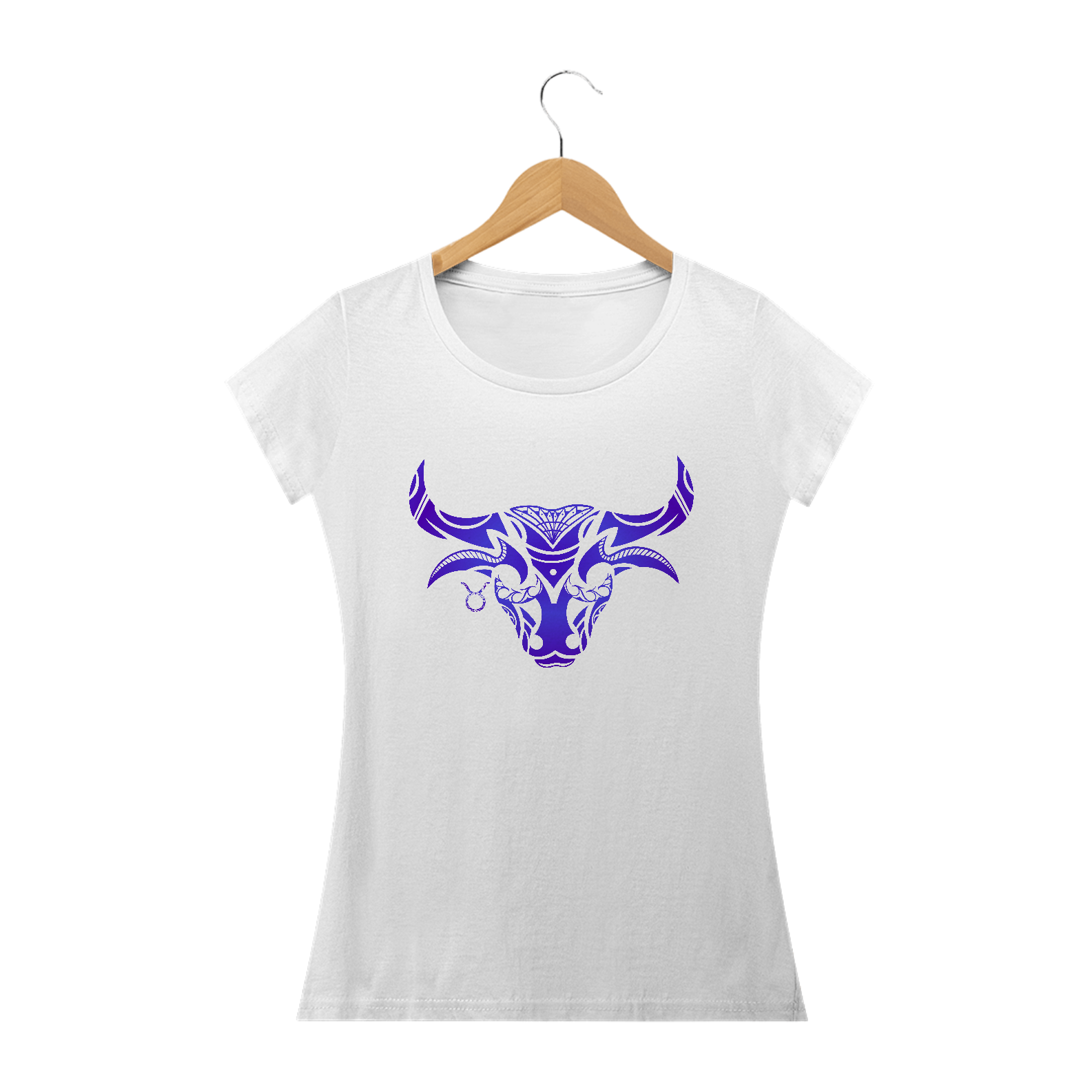 CAMISETA FEMININA BRANCA - SÍMBOLO SIGNO TOURO