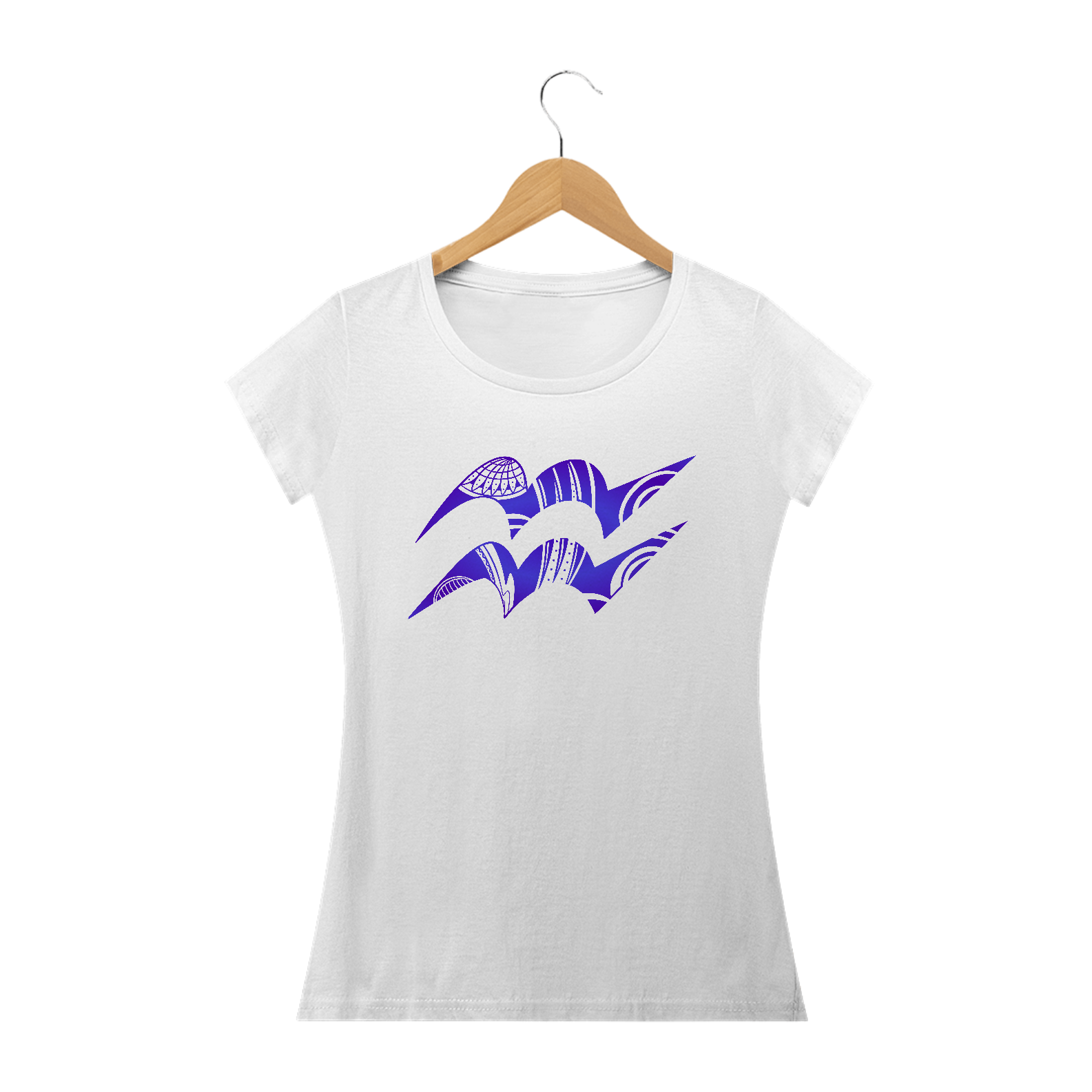 CAMISETA FEMININA - SÍMBOLO SIGNO AQUÁRIO