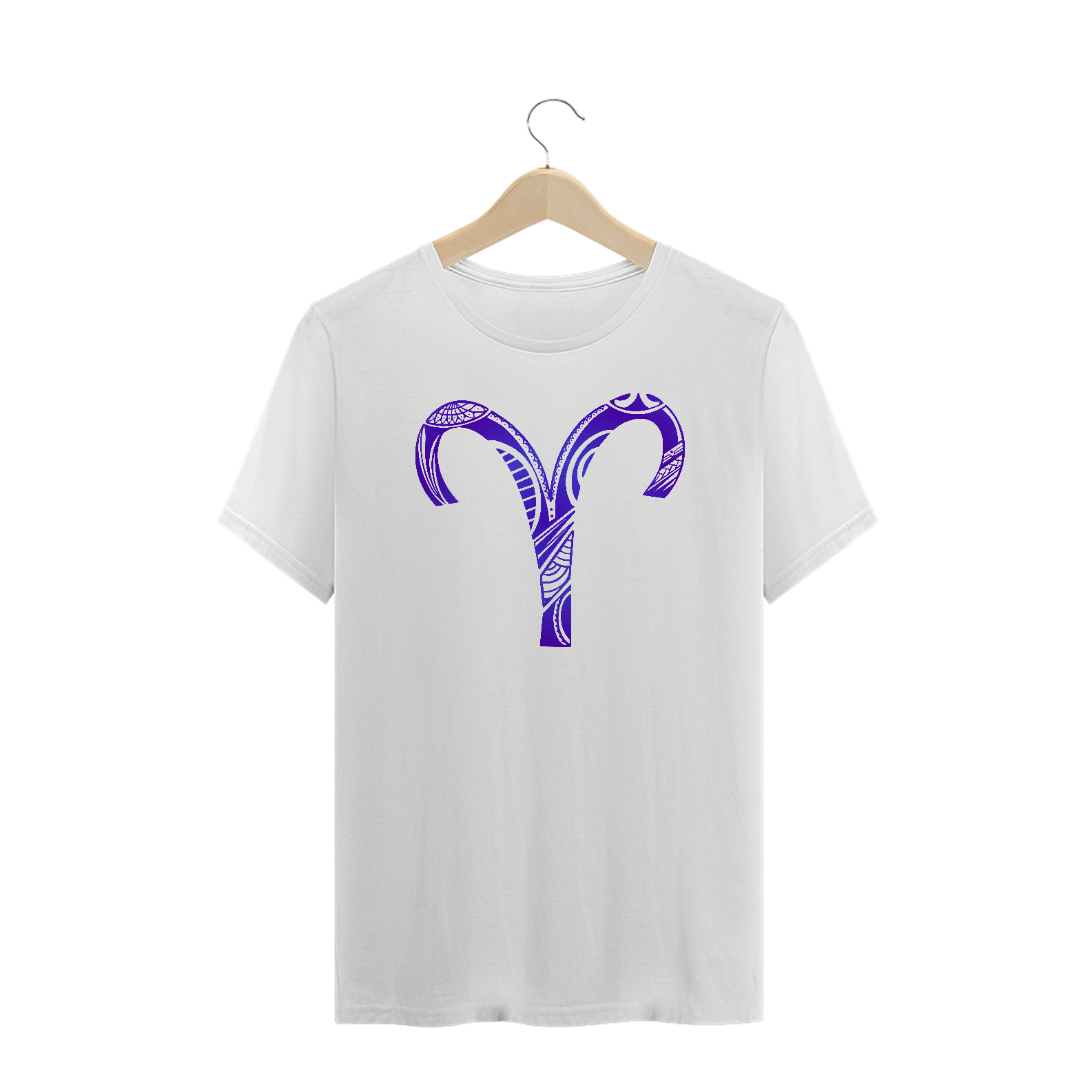 CAMISETA PLUS SIZE UNISSEX BRANCA - SÍMBOLO SIGNO ÁRIES