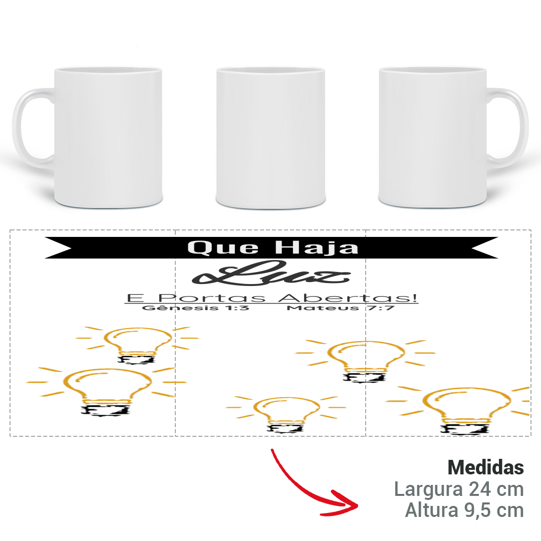 Caneca que haja luz e portas abertas 