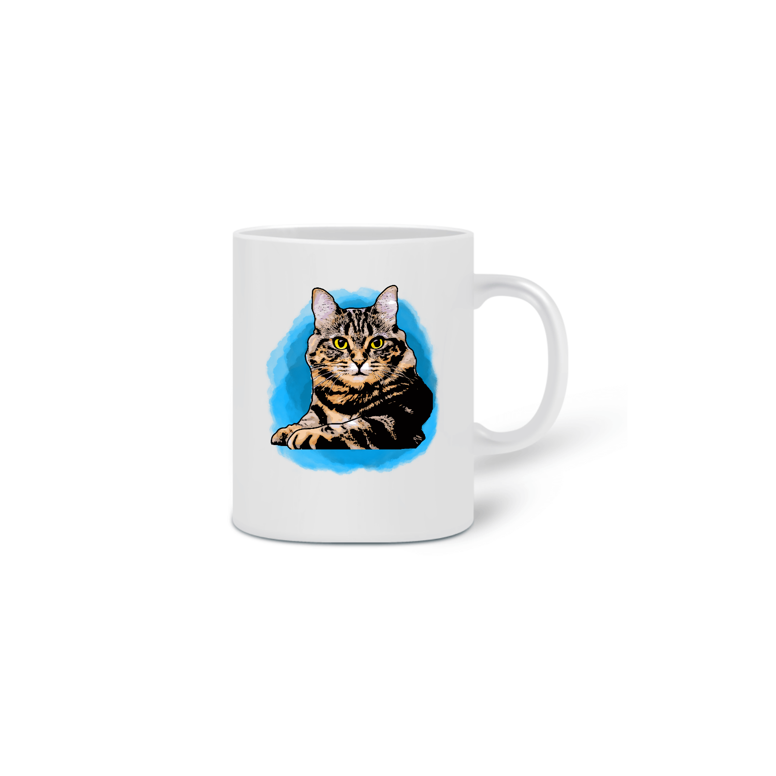 Nome do produto  CANECA GATO MALHADO AQUA