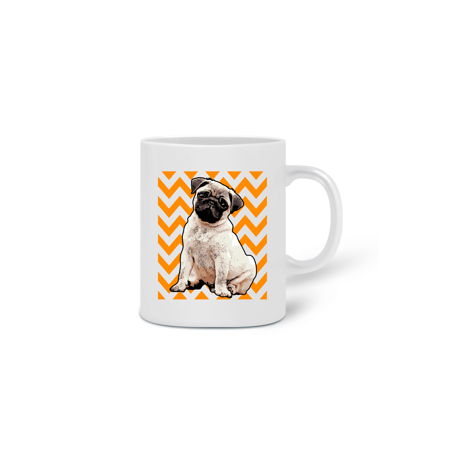 Nome do produto  CANECA PUG LARANJA