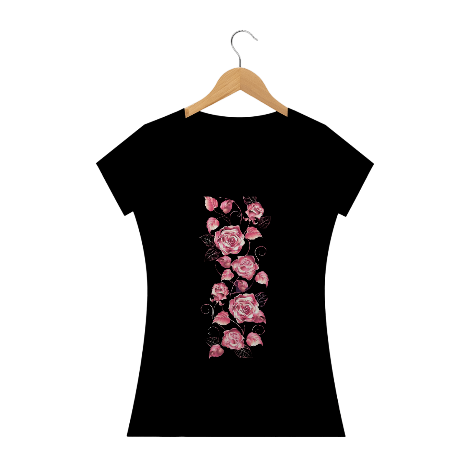 Nome do produto  Camiseta Feminina TROPO - Rosas rosa
