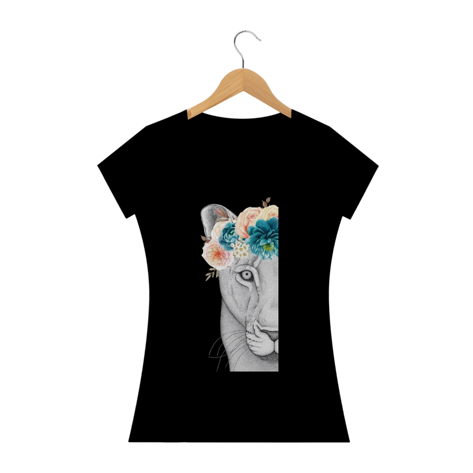 Nome do produto  Camiseta Feminina TROPO - Leoa Flor