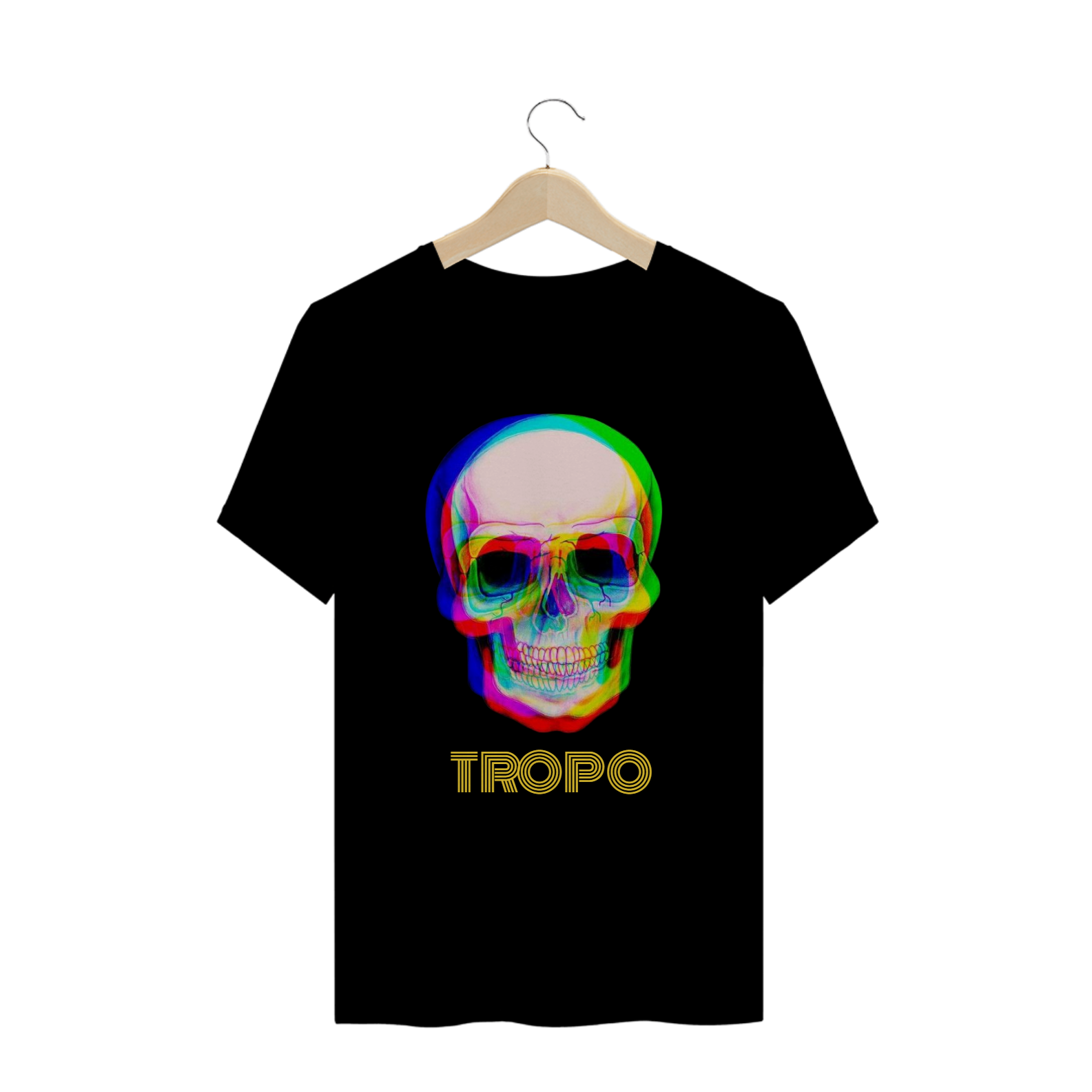 Nome do produto  Camiseta Masculina Premium TROPO - Caveira Tropo