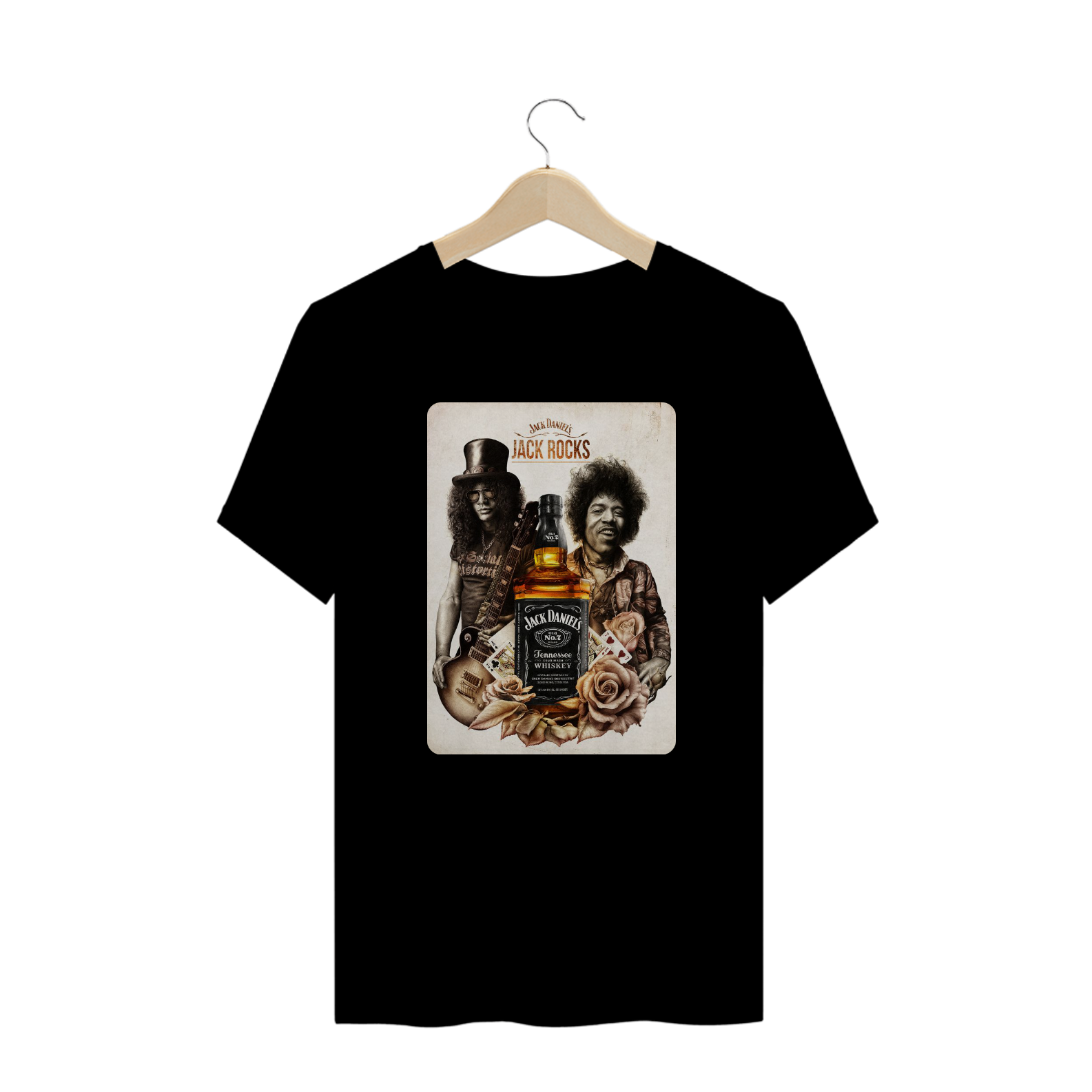 Nome do produto  Camiseta Masculina TROPO - Slash e Jimi hendrix